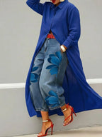 Conjunto Maud de camisa larga y jeans florales
