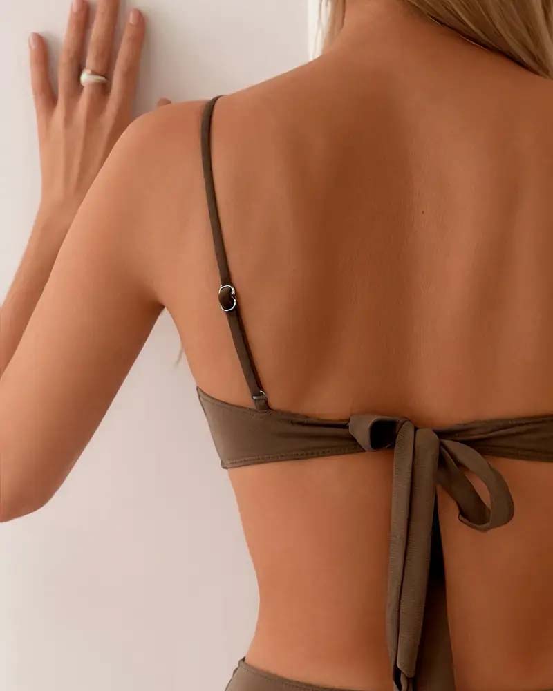 Alejandra | Bikini de dos piezas elegante Naranja