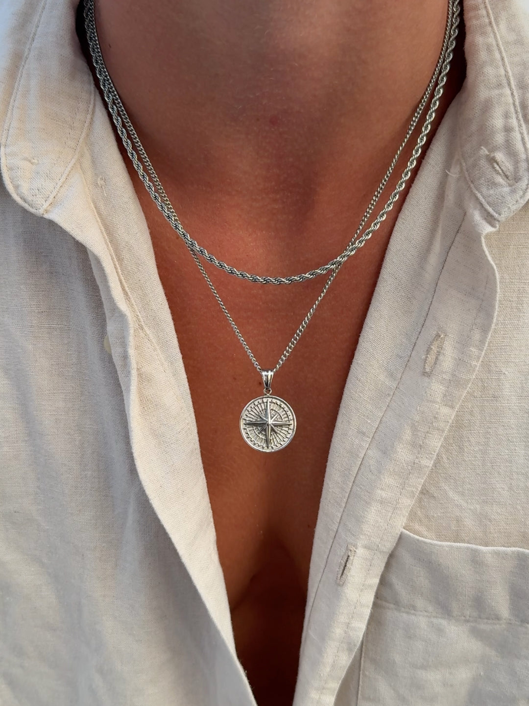 Collar Compass | Plata