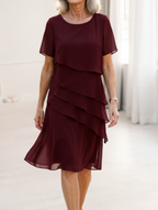 Juliette | Vestido fluido de capas con volantes
