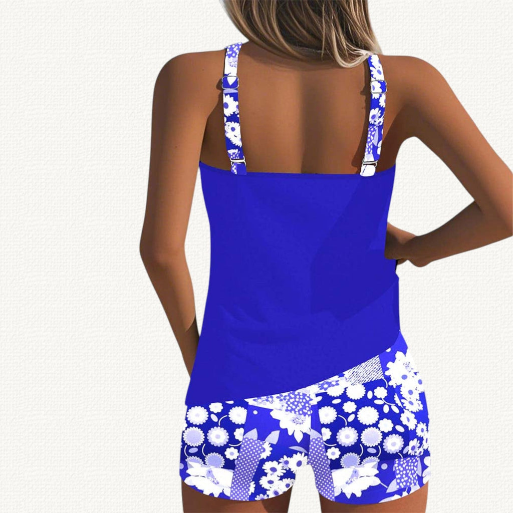Vera | Tankini floral con short suelto NuaBy - Morado