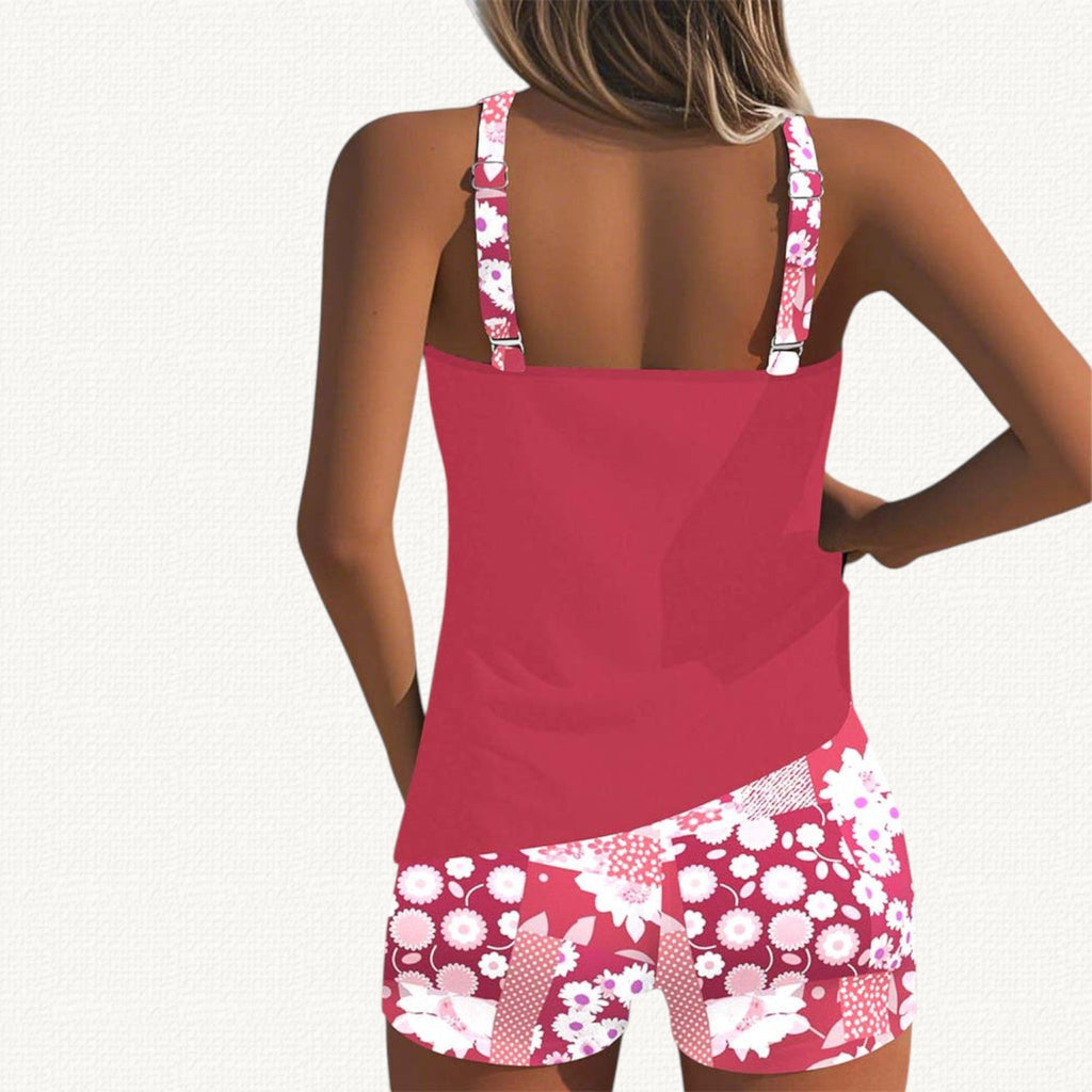 Vera | Tankini floral con short suelto NuaBy - Azul