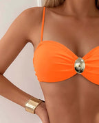 Alejandra | Bikini de dos piezas elegante Naranja