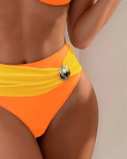 Alejandra | Bikini de dos piezas elegante Naranja