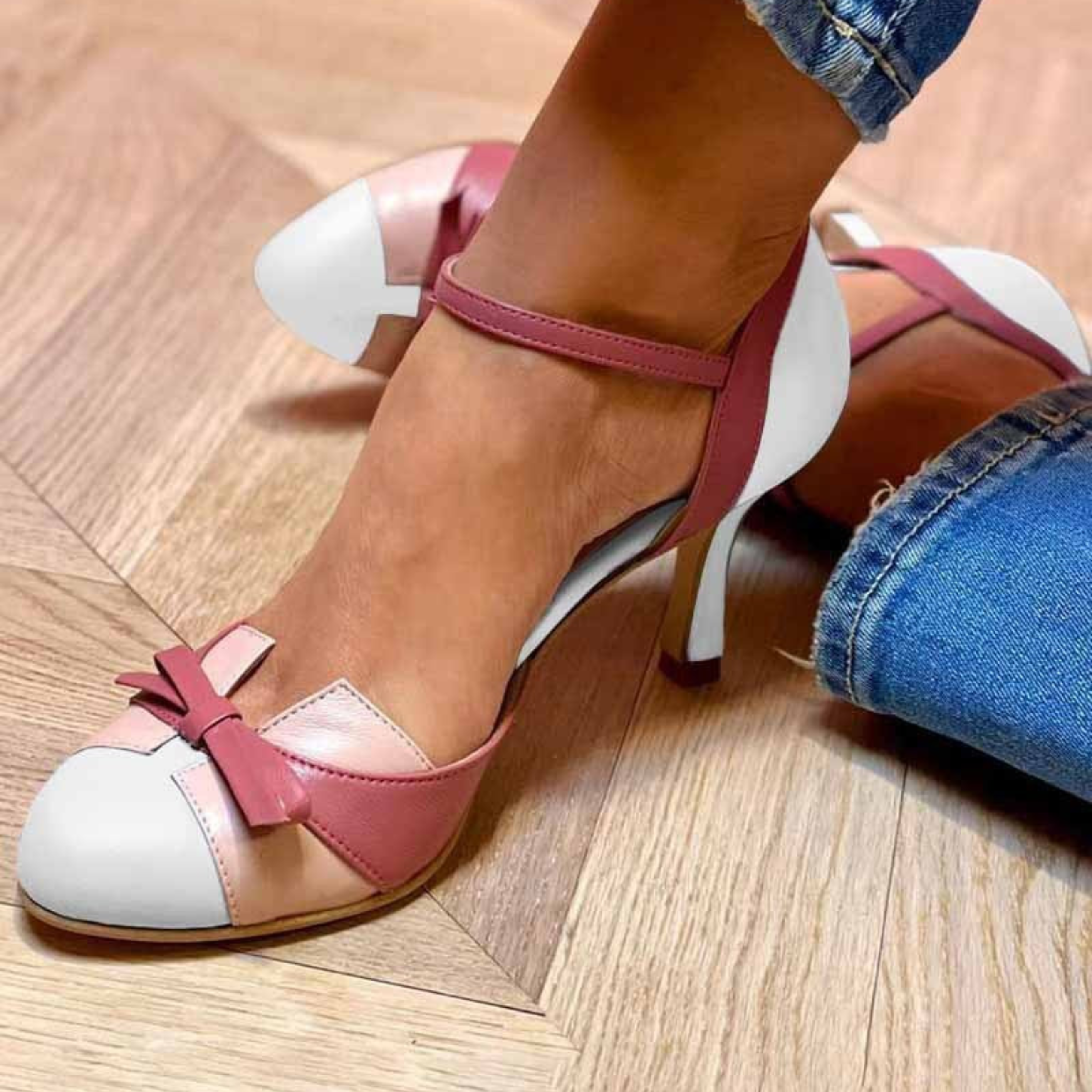 Sandalias vintage ortopédicas Grazia - Azul empolvado