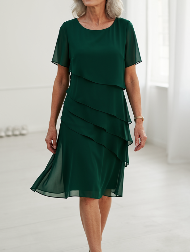 Juliette | Vestido fluido de capas con volantes