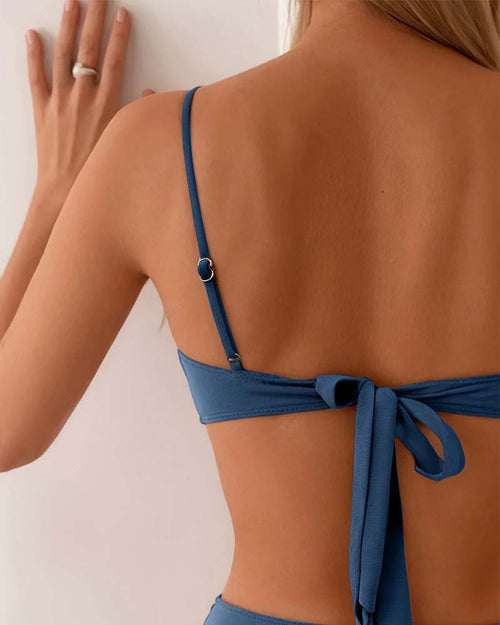 Alejandra | Bikini de dos piezas elegante Azul Marino