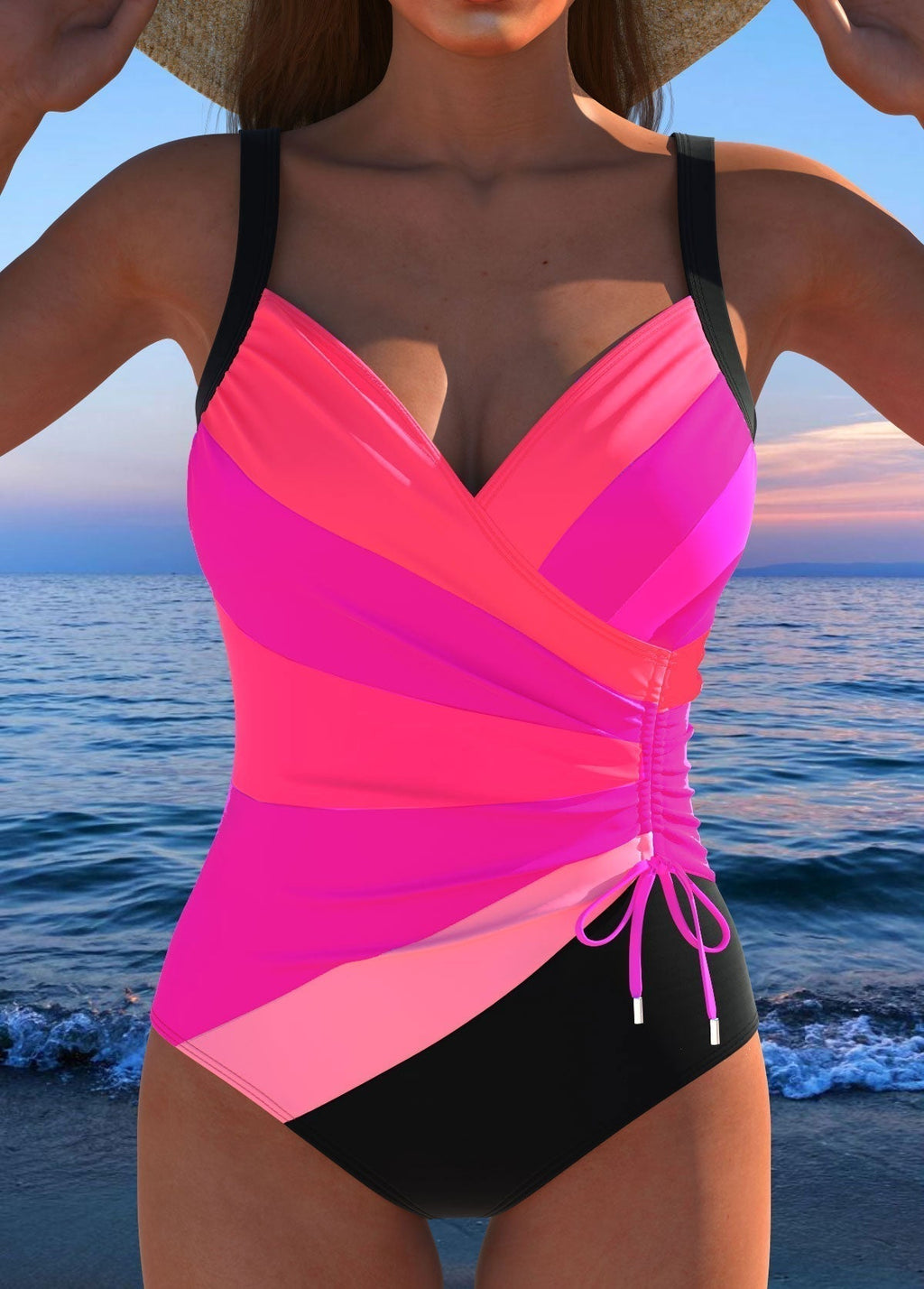 Traje de baño cruzado con estampado multicolor NuaBy