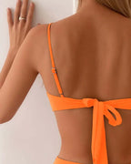 Alejandra | Bikini de dos piezas elegante Naranja