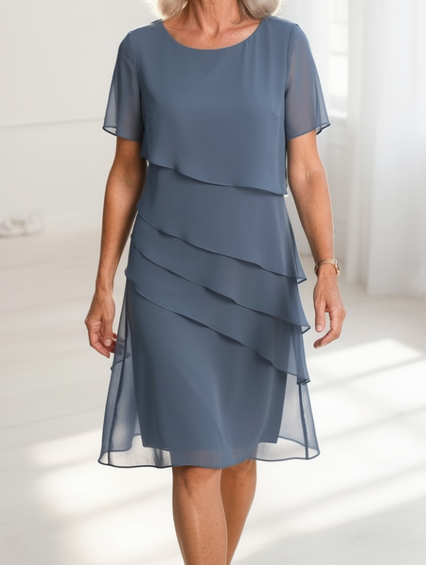 Juliette | Vestido fluido de capas con volantes