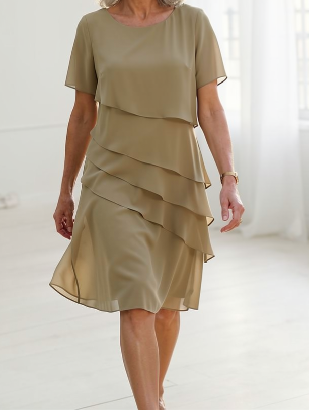 Juliette | Vestido fluido de capas con volantes