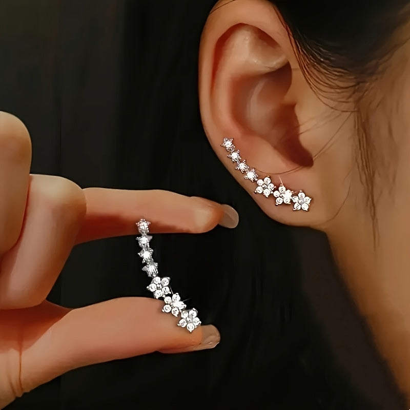Claudine | Pendientes florales atemporales en Oro Rosa