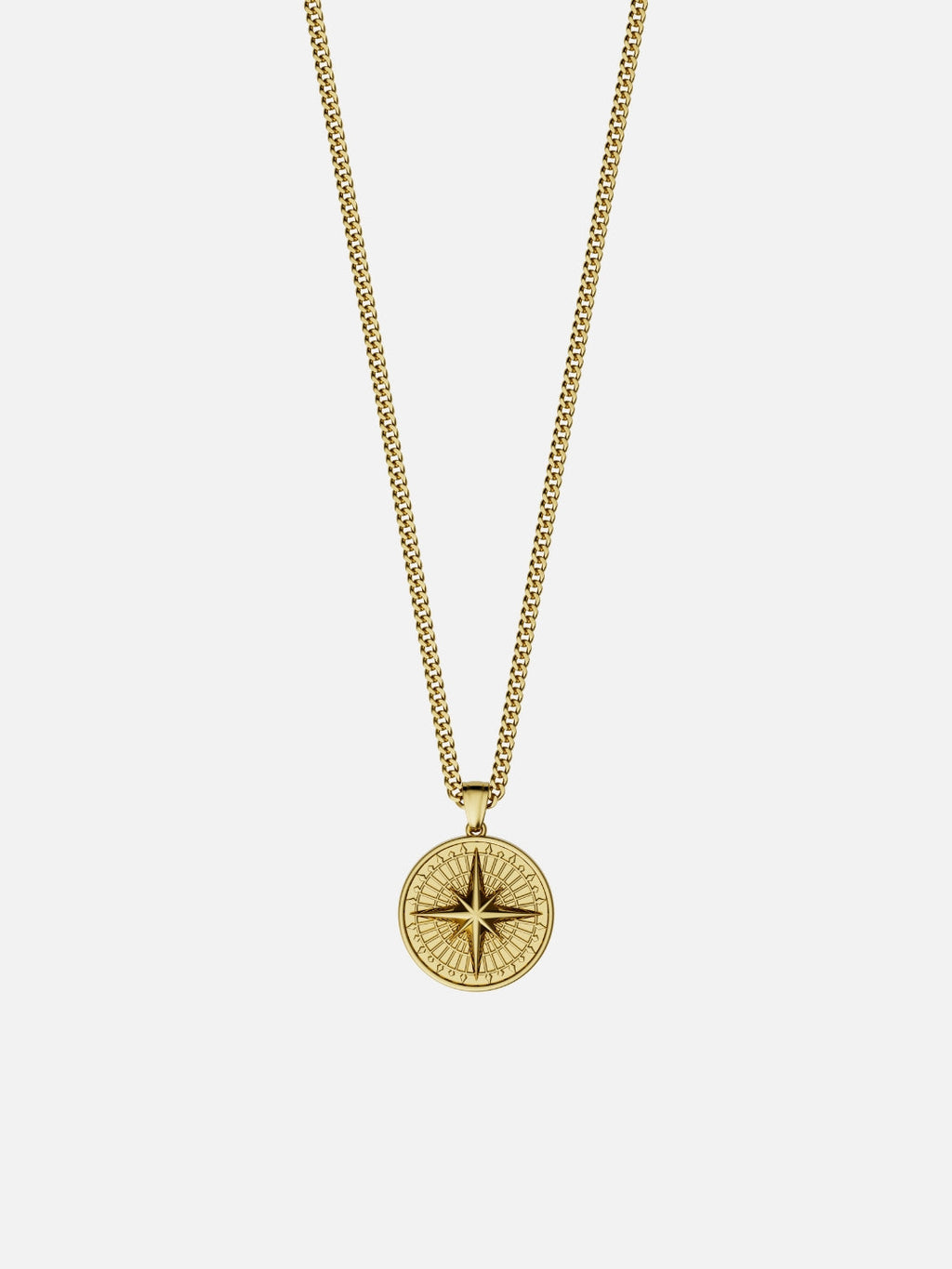 Collar Compass dorado para hombre
