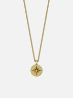 Collar Compass dorado para hombre