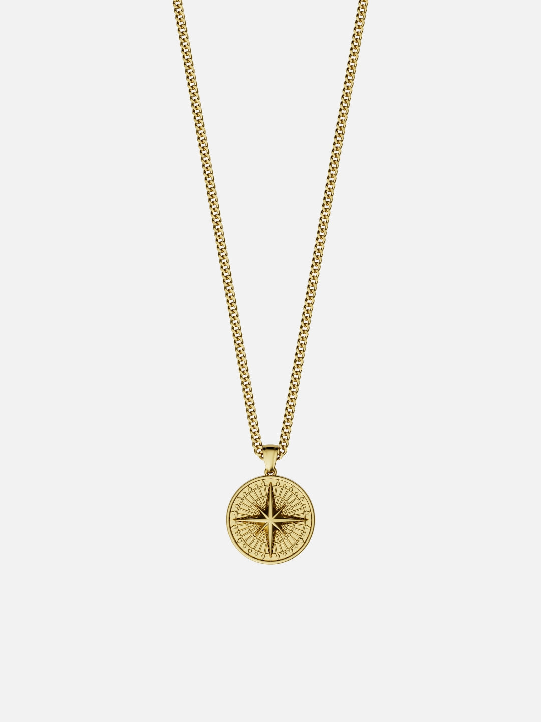 Collar Compass dorado para hombre