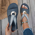 Sandalias Zéphiriane azules con soporte ajustable