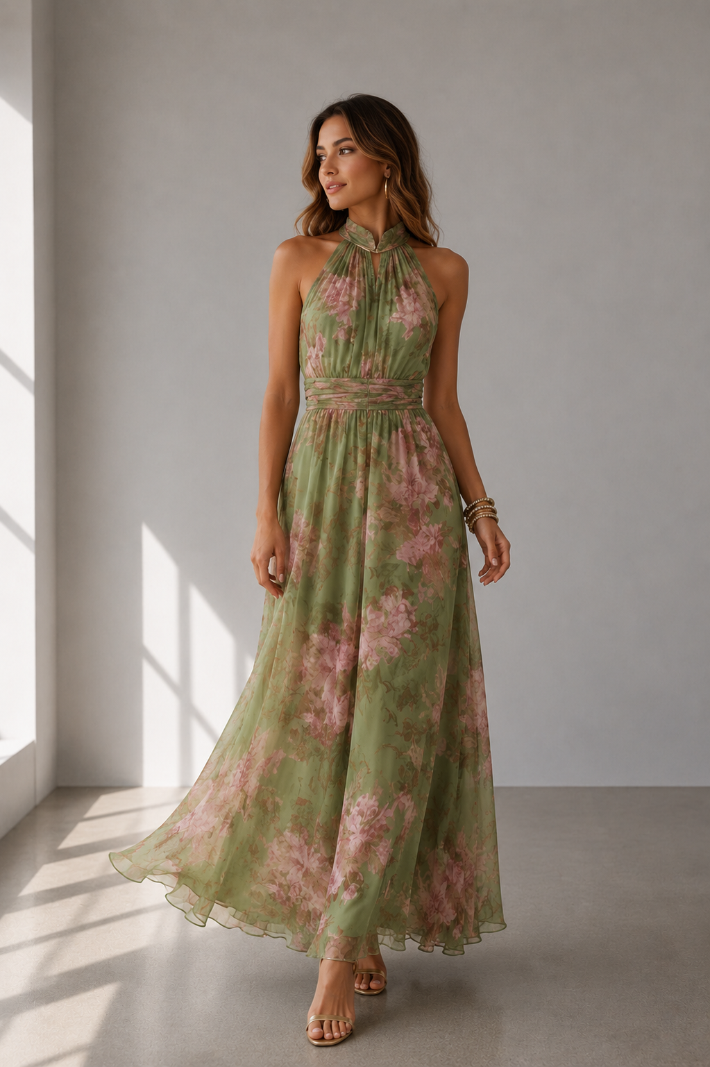 Livia | Vestido largo hartel floral