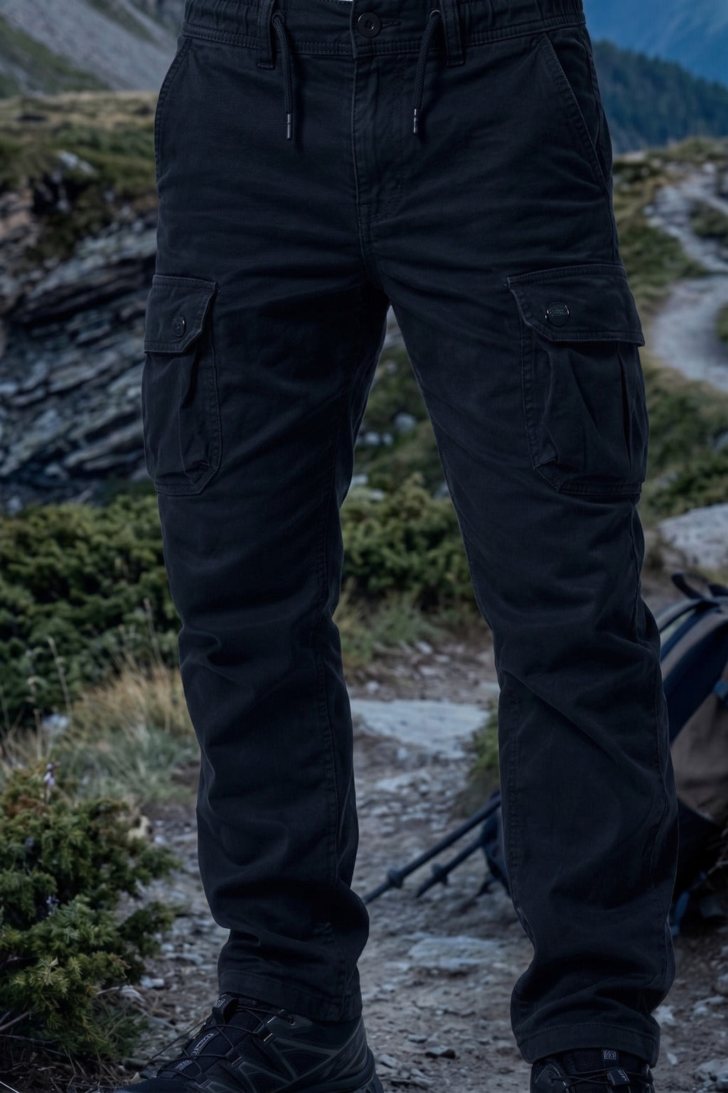 Pantalones cargo tácticos color verde