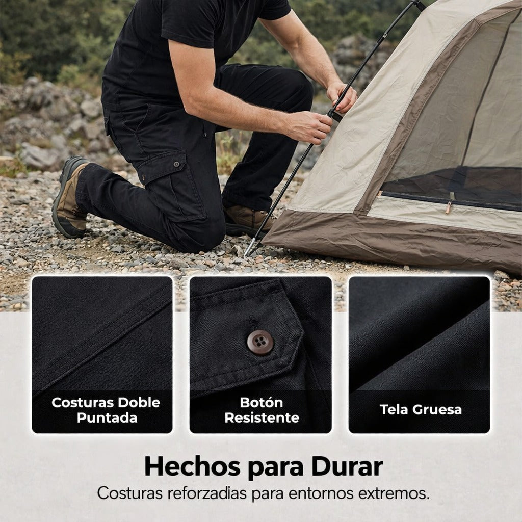 Pantalones cargo tácticos color gris