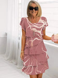 Chantal | Vestido fluido rosa con volantes NuaBy - Rosa
