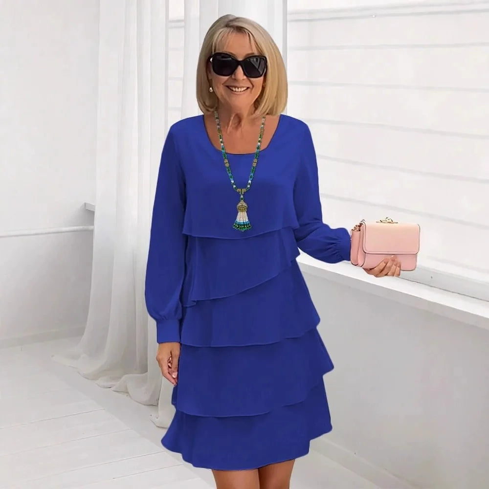 Madeleine | Vestido fluido de capas con volantes