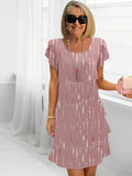 Isabelle | Vestido fluido rosa con volantes NuaBy - Rosa