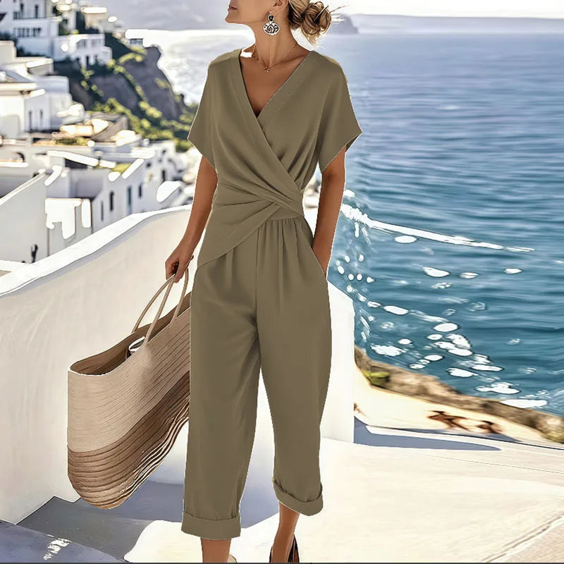 Conjunto Colleen elegante de dos piezas Albaricoque XL
