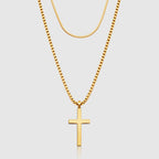 Dúo de collares con cruz clásica