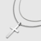 Dúo de collares con cruz clásica