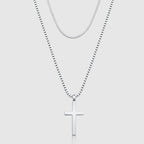 Dúo de collares con cruz clásica