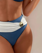 Alejandra | Bikini de dos piezas elegante Azul Marino