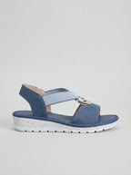 Sandalias Zéphiriane azules con soporte ajustable
