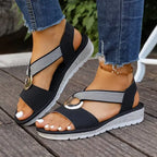Sandalias Zéphiriane negras con soporte ajustable