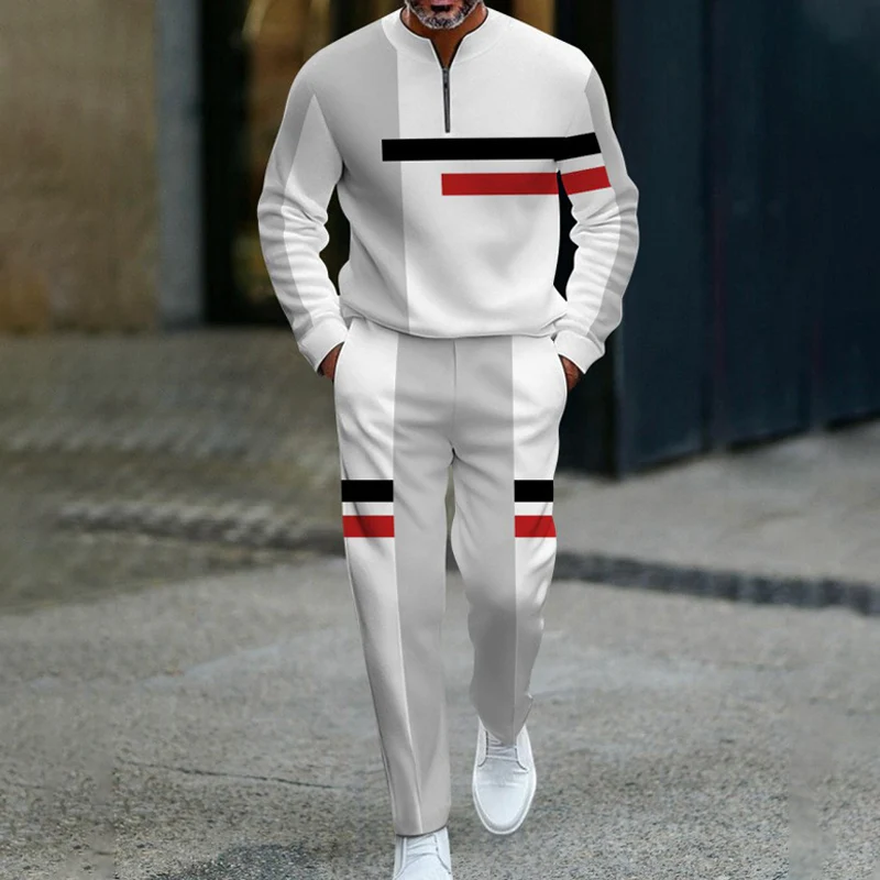 Chándal Lorenzo para hombre de media cremallera con bloques de color