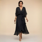 VESTIDO DE GASA MONICA CON ESCOTE EN V