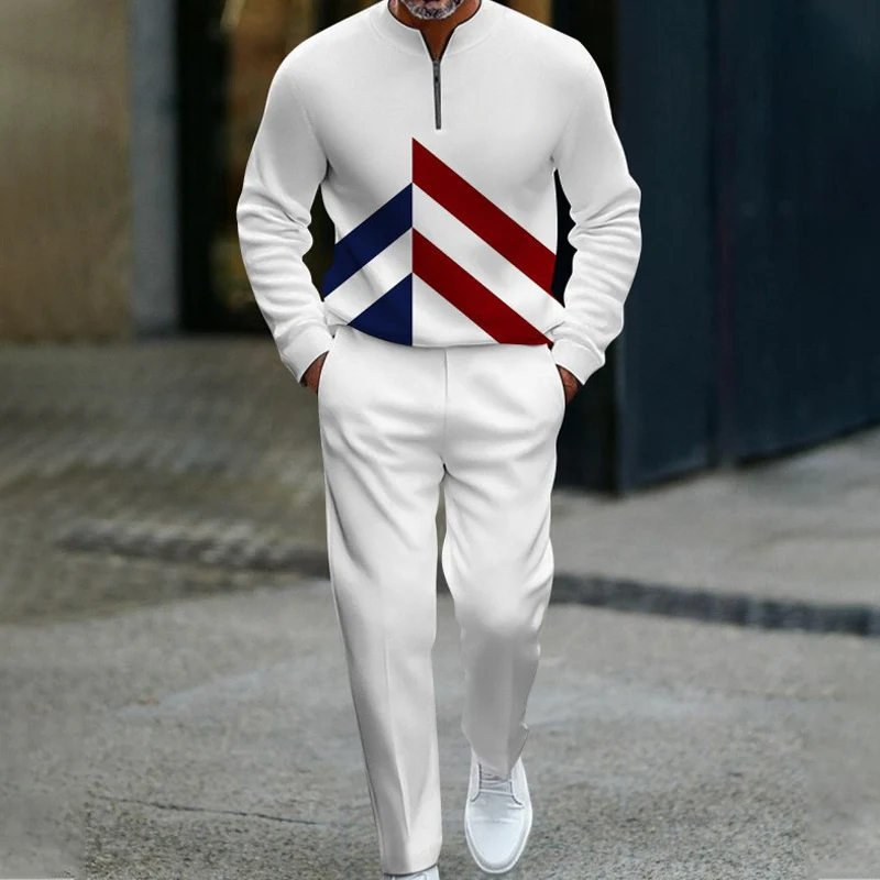 Chándal Lorenzo para hombre de media cremallera con bloques de color