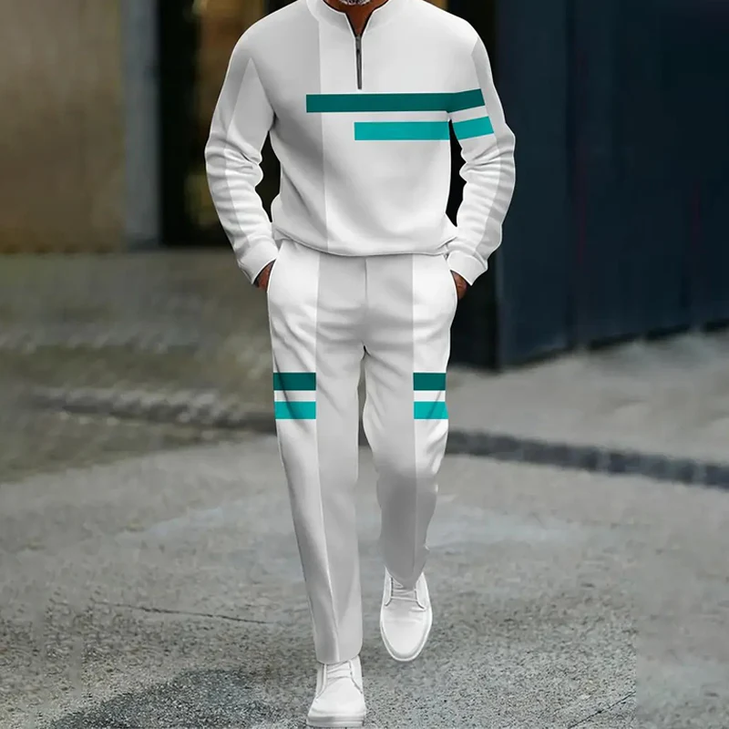 Chándal Lorenzo para hombre de media cremallera con bloques de color