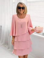 Elise – Elegante vestido vaporoso con volantes
