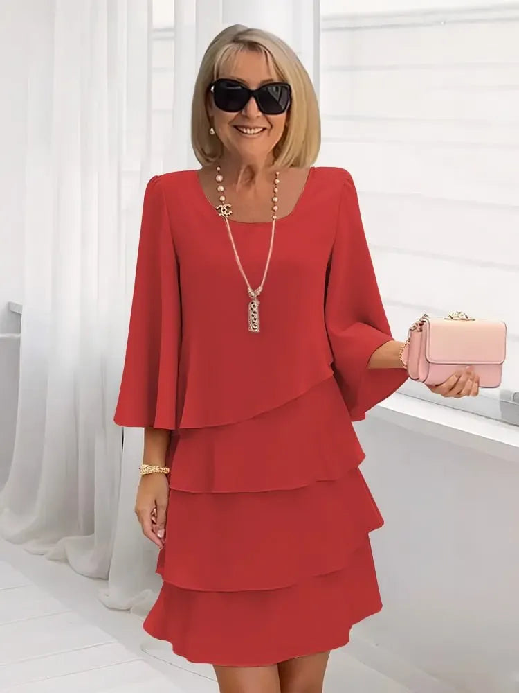 Elise – Elegante vestido vaporoso con volantes