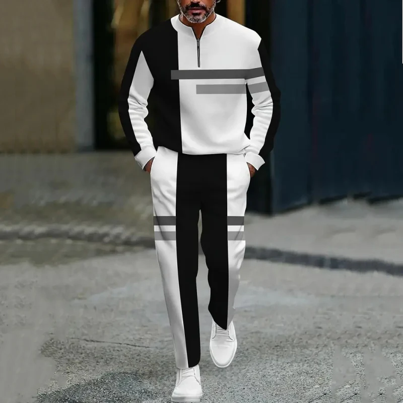 Chándal Lorenzo para hombre de media cremallera con bloques de color