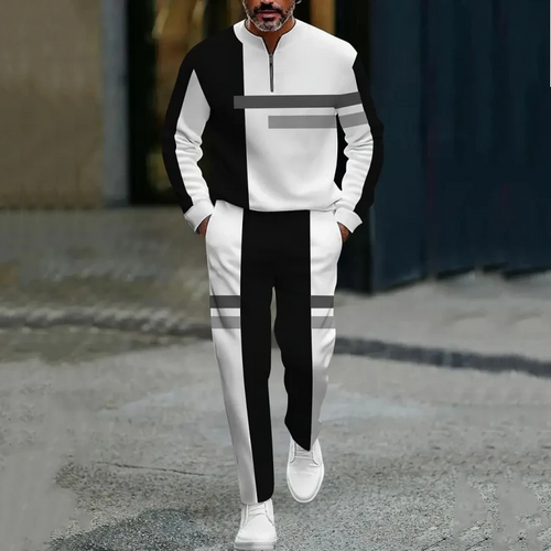 Chándal Lorenzo para hombre de media cremallera con bloques de color
