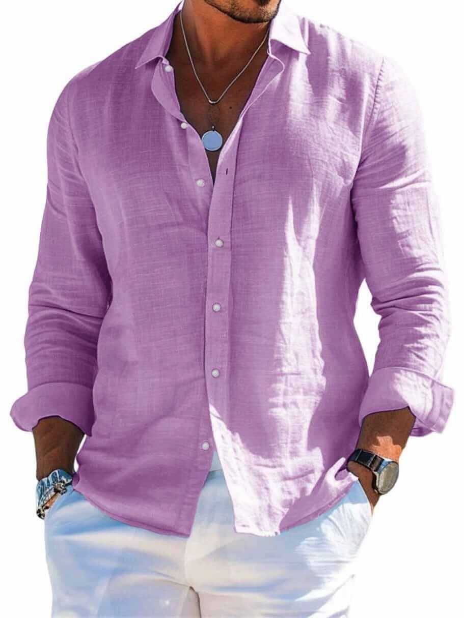 Étienne | Camisa casual de mezcla de algodón