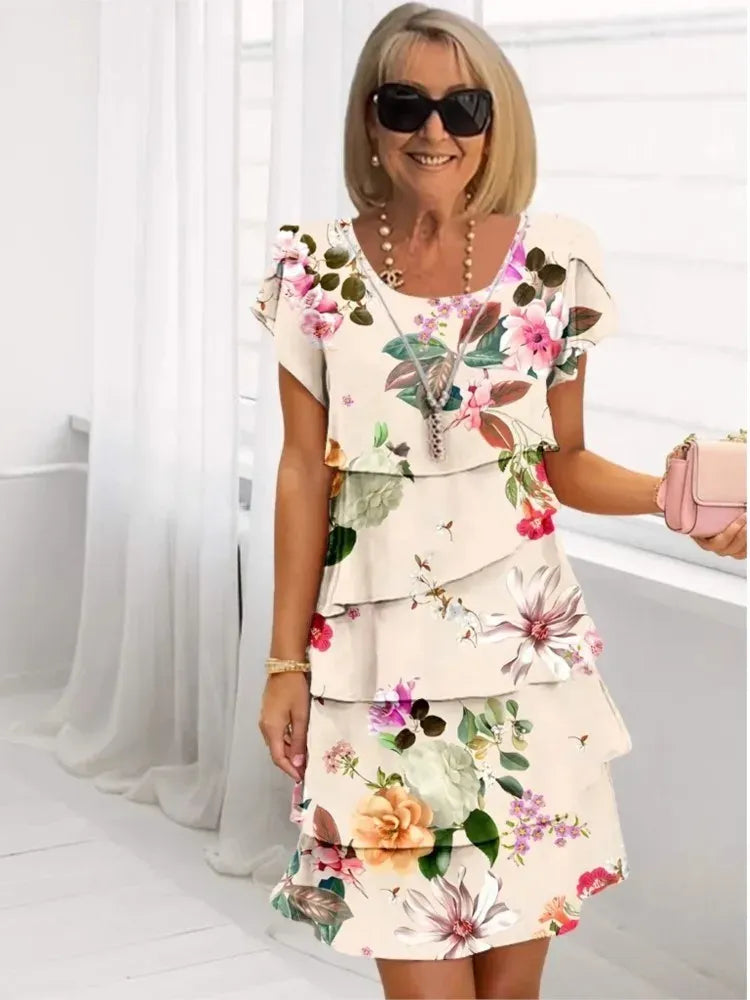 Camille – Elegante vestido vaporoso con volantes